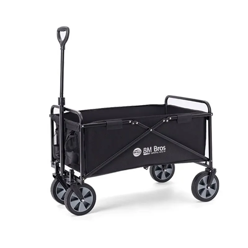 Folding truck with wheels, 120 liter grocery shopping cart, beach, garden, camping, sports folding multifunctional truck, black