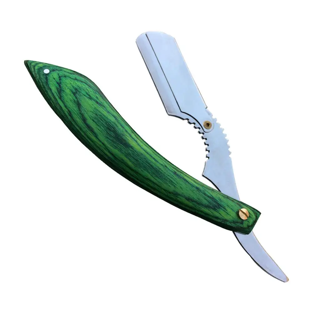 Fully Titanium Rainbow Color Coated Barber Shaving Salon Razors Sharp Barber Salon Straight Cut Throat Shaving Razor