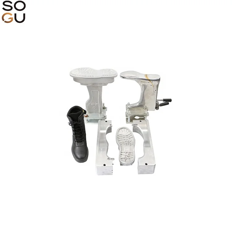 SOGUTECH DESMA type PU double density shoe mould with movable single aluminum last