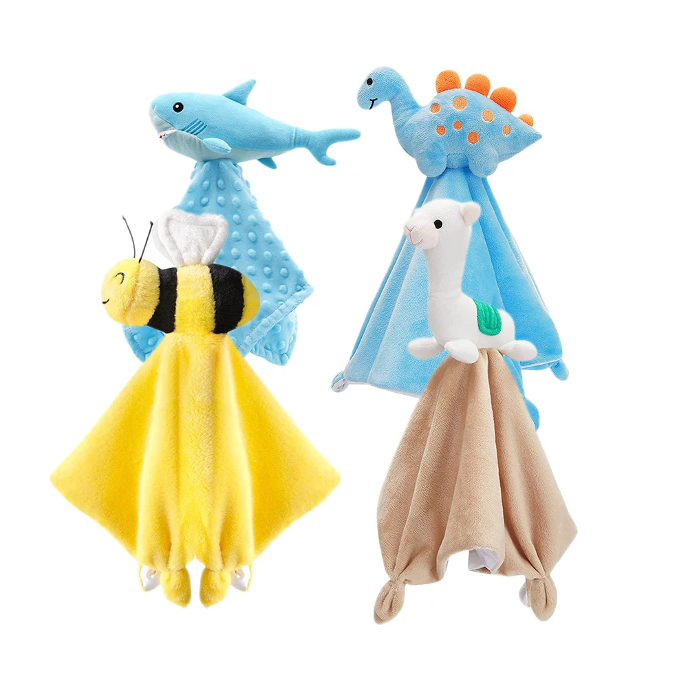 Cute Stuffed Animal Head Security Comforter Blankets Custom Cute Super Soft Baby Blanket