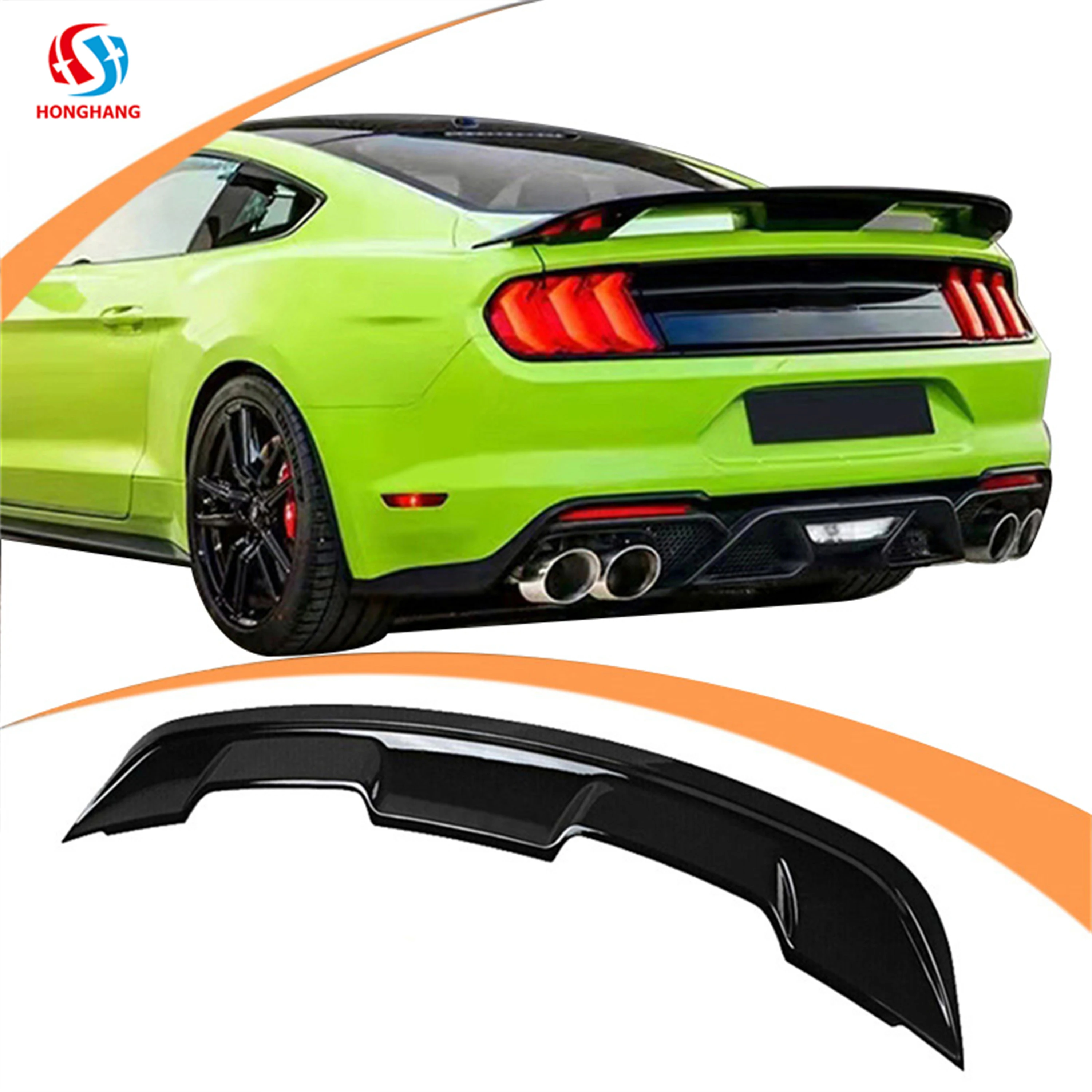 Honghang Other Auto Parts Tail Wings, ABS Material GT500 Style Rear Spoilers For Ford Mustang Accessories 2015-2020