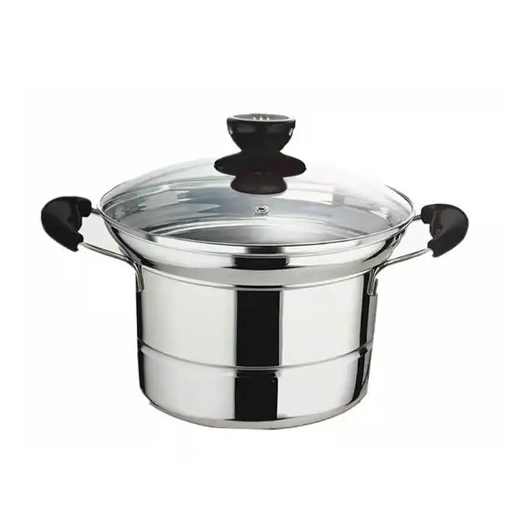 Factory Wholesale Multipurpose Pasta Pot Stainless Steel Pasta Cooker Steamer Pot With Strainer Noodle Pot