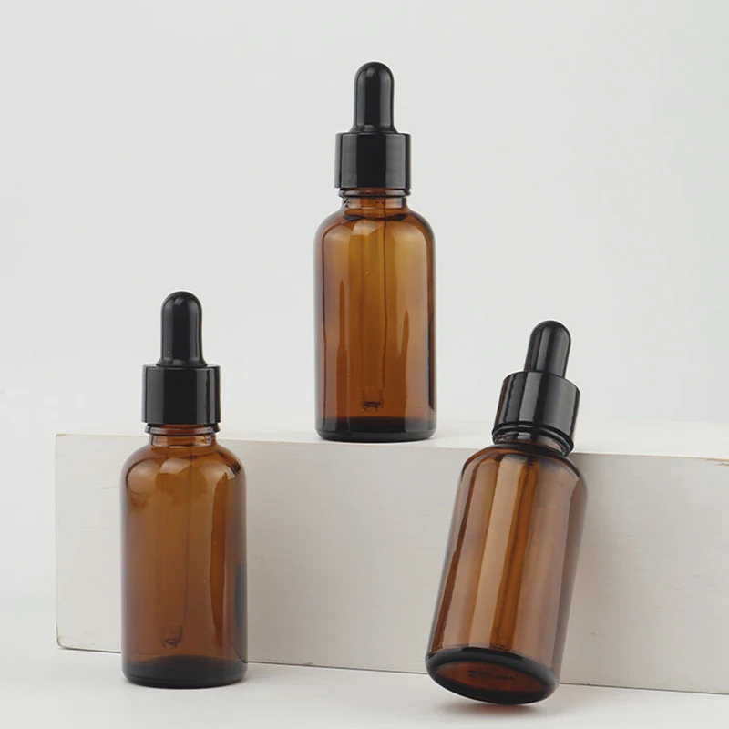 Xuzhou Manufacture Factory OEM Wholesale Round Amber Perfume ES11 Essential Oil 10 ml Perfume Glass Bottle