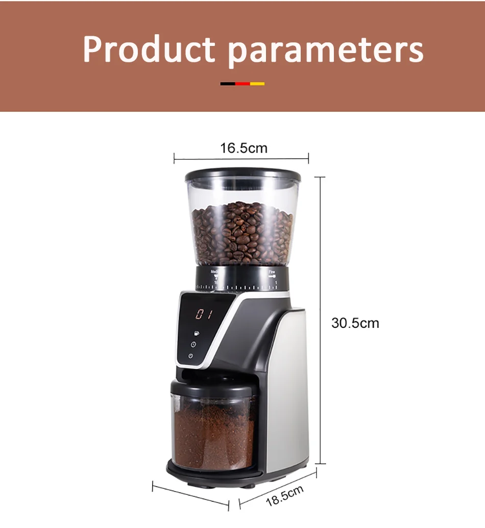 
Handy Coffee Grinder Conical Burr 44Mm By Electric Manual Stainless Steel For Coffee Bean Home Eureka With Adjustable Setting 