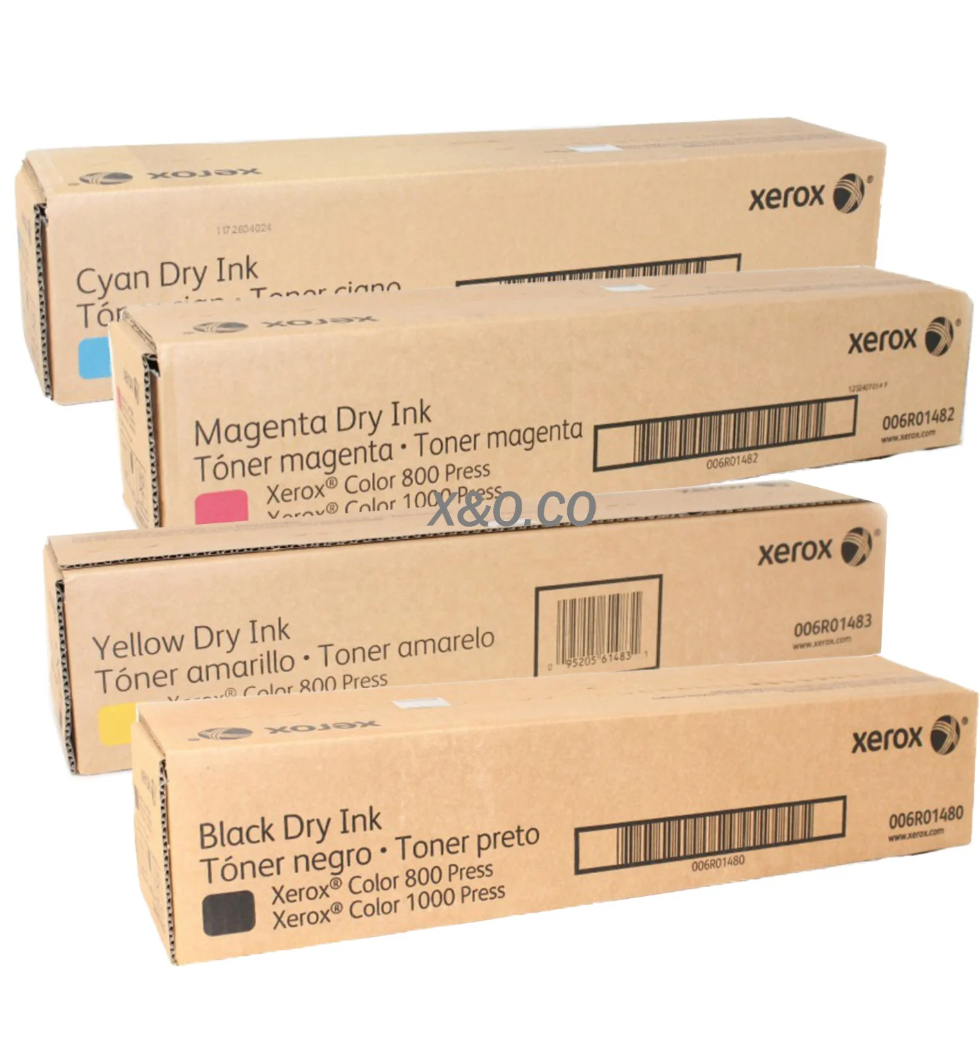 X&O Original Genuine Quality 006R01480 006R01481 006R01482 006R01483 Toner for Xerox Color 800 1000 800i 1000i photocopier