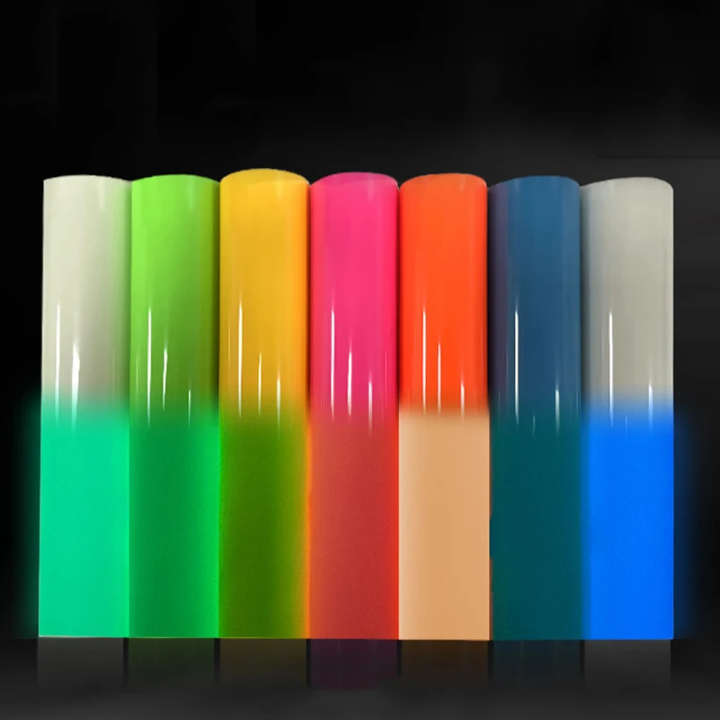 3D Puff Glow in the Dark Heat Transfer Vinyl Sheets Foaming HTV Press Film Puffy Iron on Vinyl for DIY T-Shirt Bag Pillow