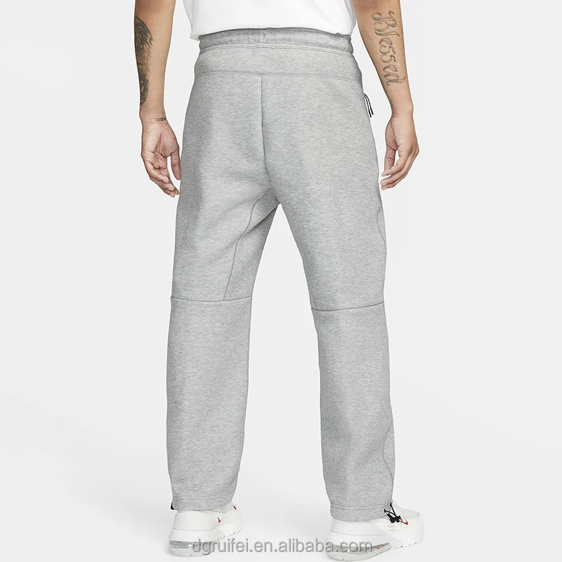 Custom Logo Men Oversized Utility Joggers Track Pants Straight Leg Sportswear Tech Fleece Sweatpants Zipper Pockets