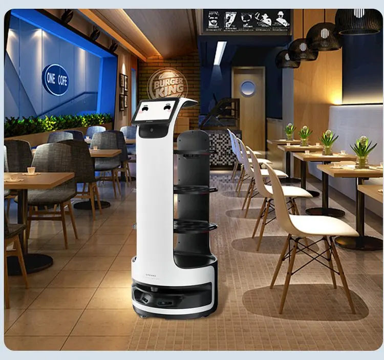 2024Intelligent Robot Food Delivery Restaurant Restaurant Automatic Service Waiter Serving Dishes Hotel Food Delivery