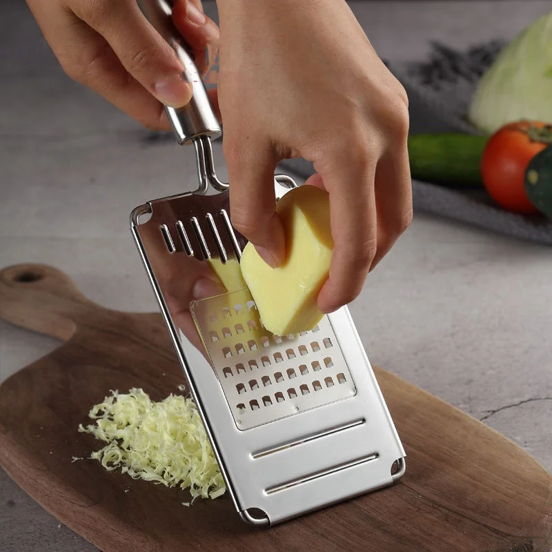 Multifunction hand flat cabbage shredder kitchen stainless steel vegetable cheese grater