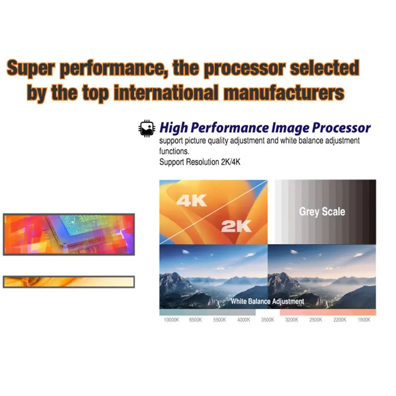 Free OpenAPI SDK U.S warehouse 3 year warranty shelf screen advertising screen  lcd screen display stretched bar lcd displays