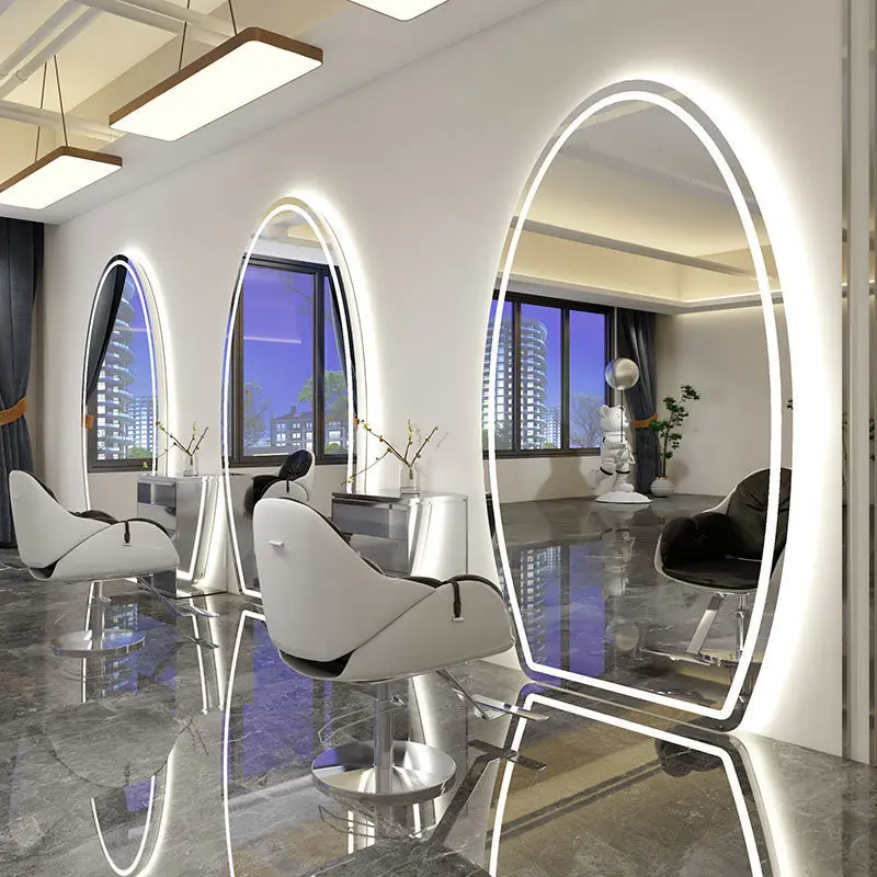 Hair Salon Wall Led Mounted Mirror Salon Mirror Light Smart Makeup Mirror