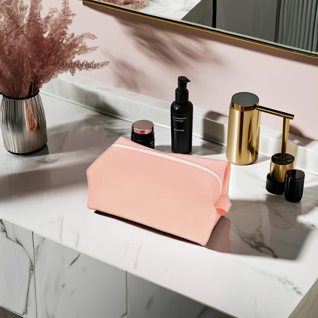 2024 New Waterproof Silicone Makeup Storage Cosmetic Coin Purse Pouch Bag with Large Capacity Zipper and Toilet Fold Bag