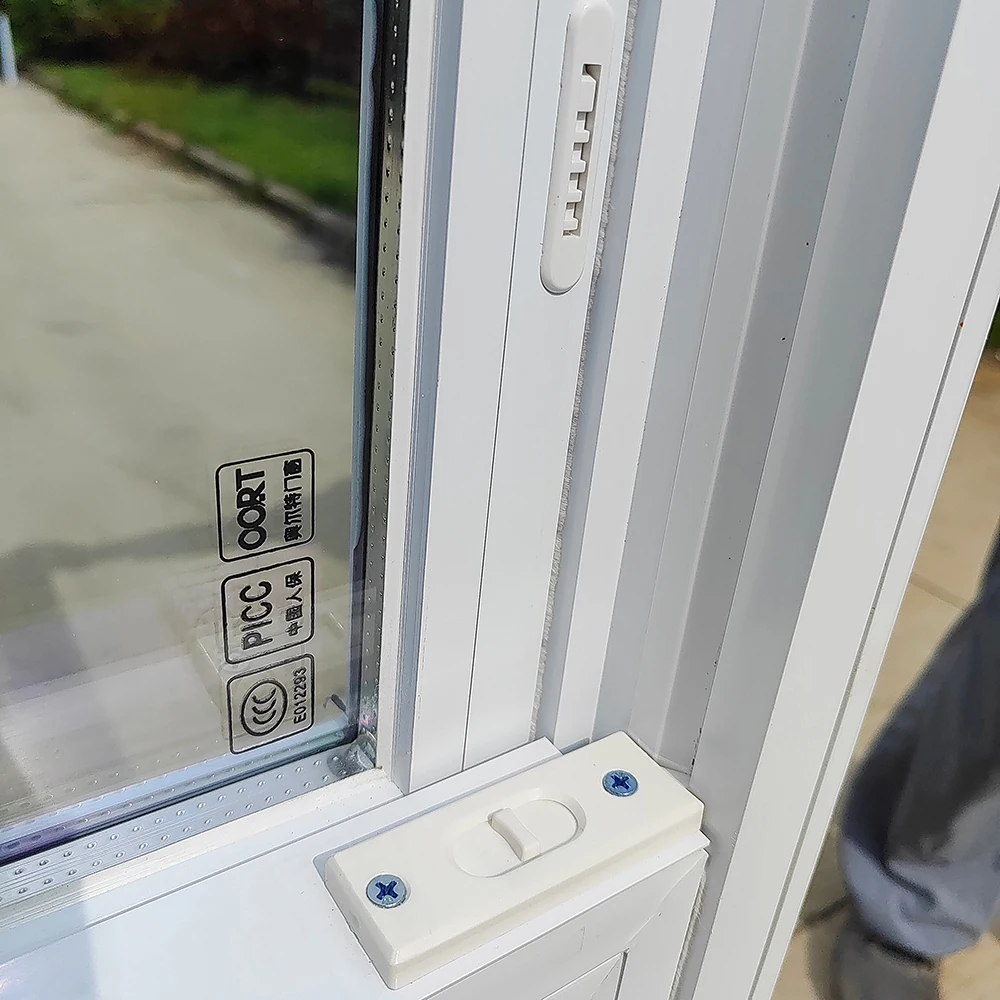 Chinese brand double glaze upvc windows modern style doubles hung upvc sliding windows