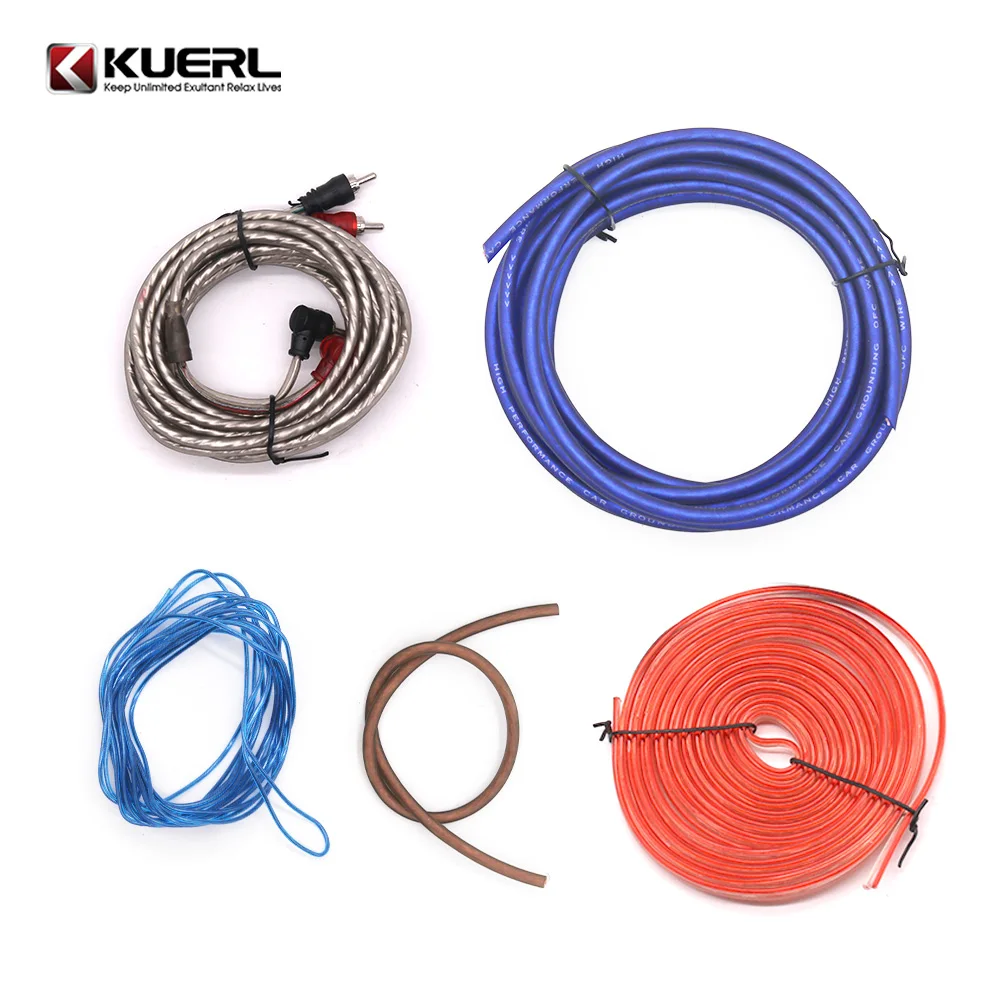 Wholesalers audio subwoofer power cable hot 6/8/10GA car amplifier wiring kits