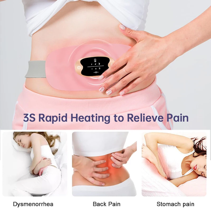Smart Waist Hot Compress Warm Period Pain Relief Vibration Menstrual Heating Pad For Menstrual Cramps Massage Belt