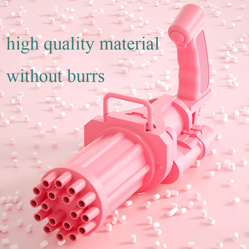 
Updated 18 holes New Bubble Machine for Kids with Bubble Solution Outdoor Toys Portable Bubble gun 