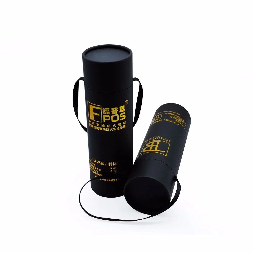 Custom Recyclable Cardboard Moon Cake Packaging Tube Boxes Creative round Craft Paper with Rope Handle for Food & Cosmetics