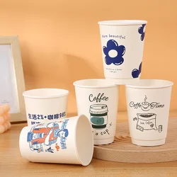 10oz 12oz 16oz  disposable  double wall coffee paper cups with or without lid