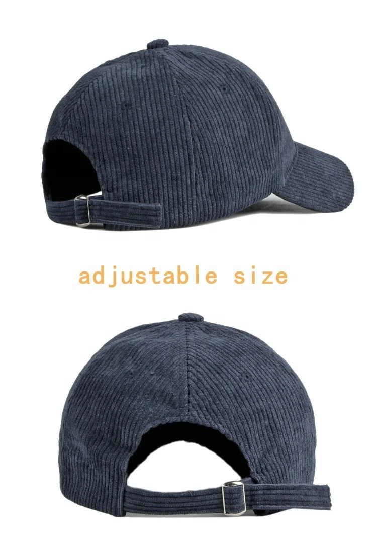 high quality fitted hats sports custom logo hats corduroy baseball cap