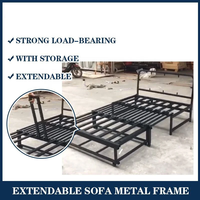 New Style Multi-functional Factory Price Sofa Metal Bed Frame With Pullout Function