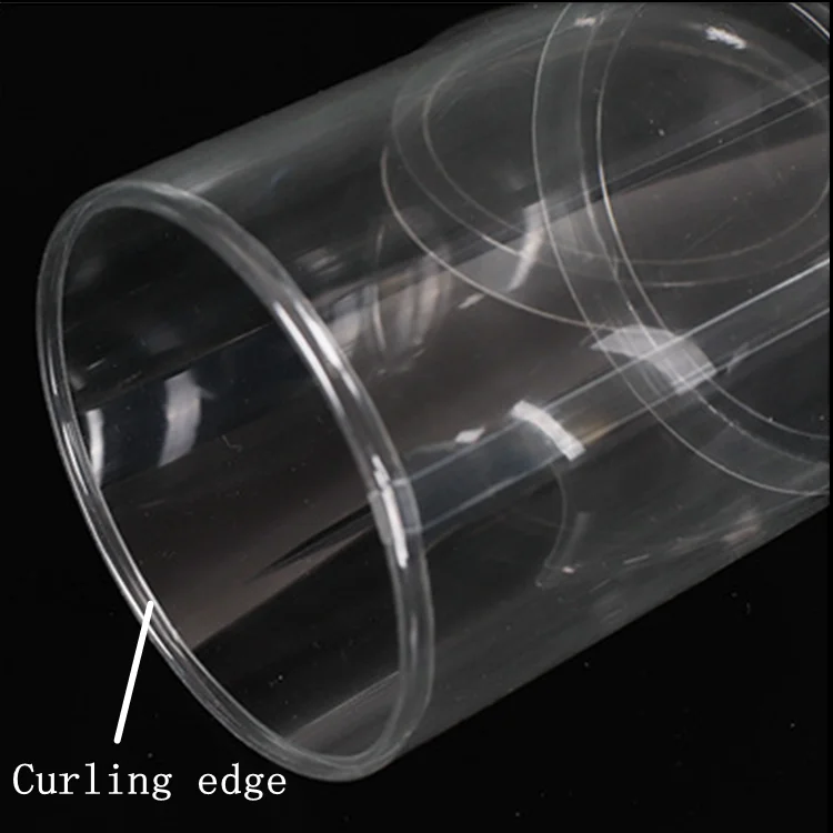 Прямая продажа с завода, прозрачная пластиковая Цилиндрическая Коробка из ПЭТ, индивидуальная печать