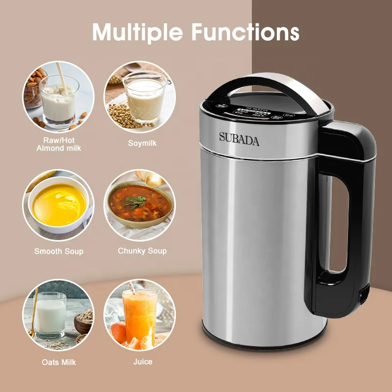 OEM/ODM Stainless Steel Nut milk Soymilk Maker machine Multi-Functional juice blender 1.5L Soup maker with filter