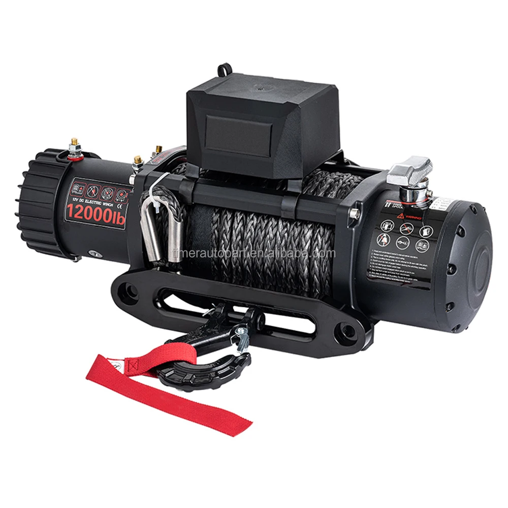 Heavy Duty 4Wd Offroad Suv Motor Manual Outdoor Campervan 12V Electric Anchor Drill Powered Durable Synthetic Line 12000Lb Winch