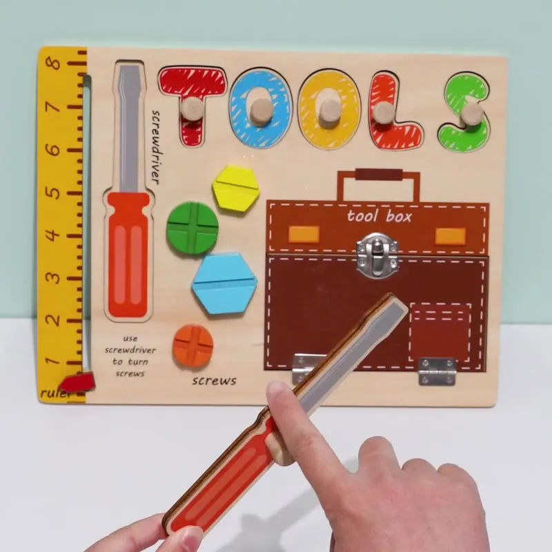 CPC CE Certified Montessori DIY Wooden 3D Puzzles Hand-Grabbed Jigsaw Peg Puzzle Boards Educational Baby Toys