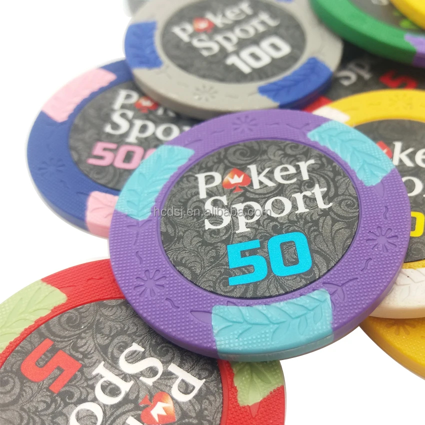 china factory customized Sticker poker chips,13.5g poker chips, Cheap chips