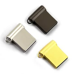 Wholesale mini metal USB flash drive custom logo Pendrive 32GB 64GB 8GB memories chip portable cheap usb stick 2.0 with keychain