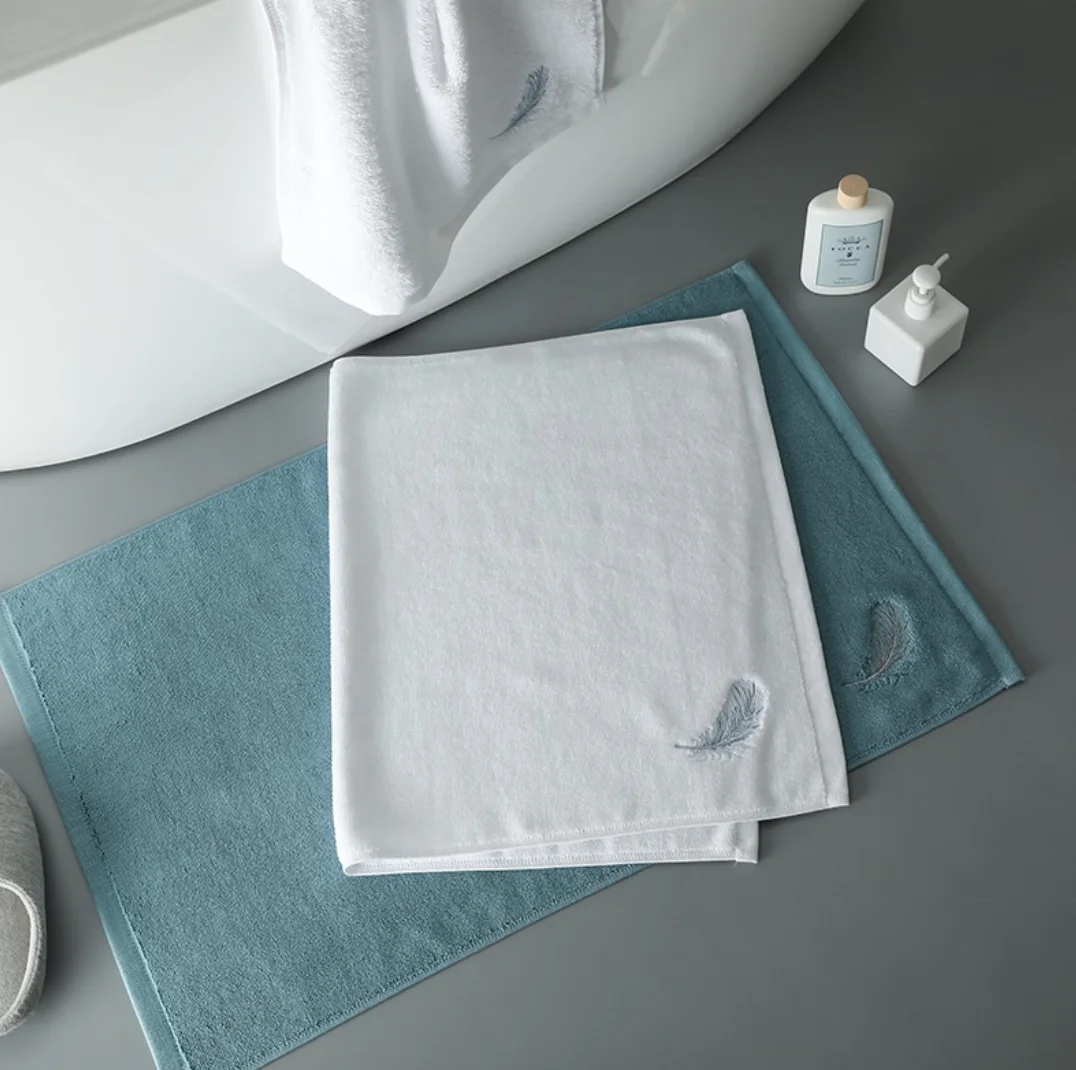 Soft Cotton Bathroom Foot Mat Anti Slip Bath Hotel Shower Mat