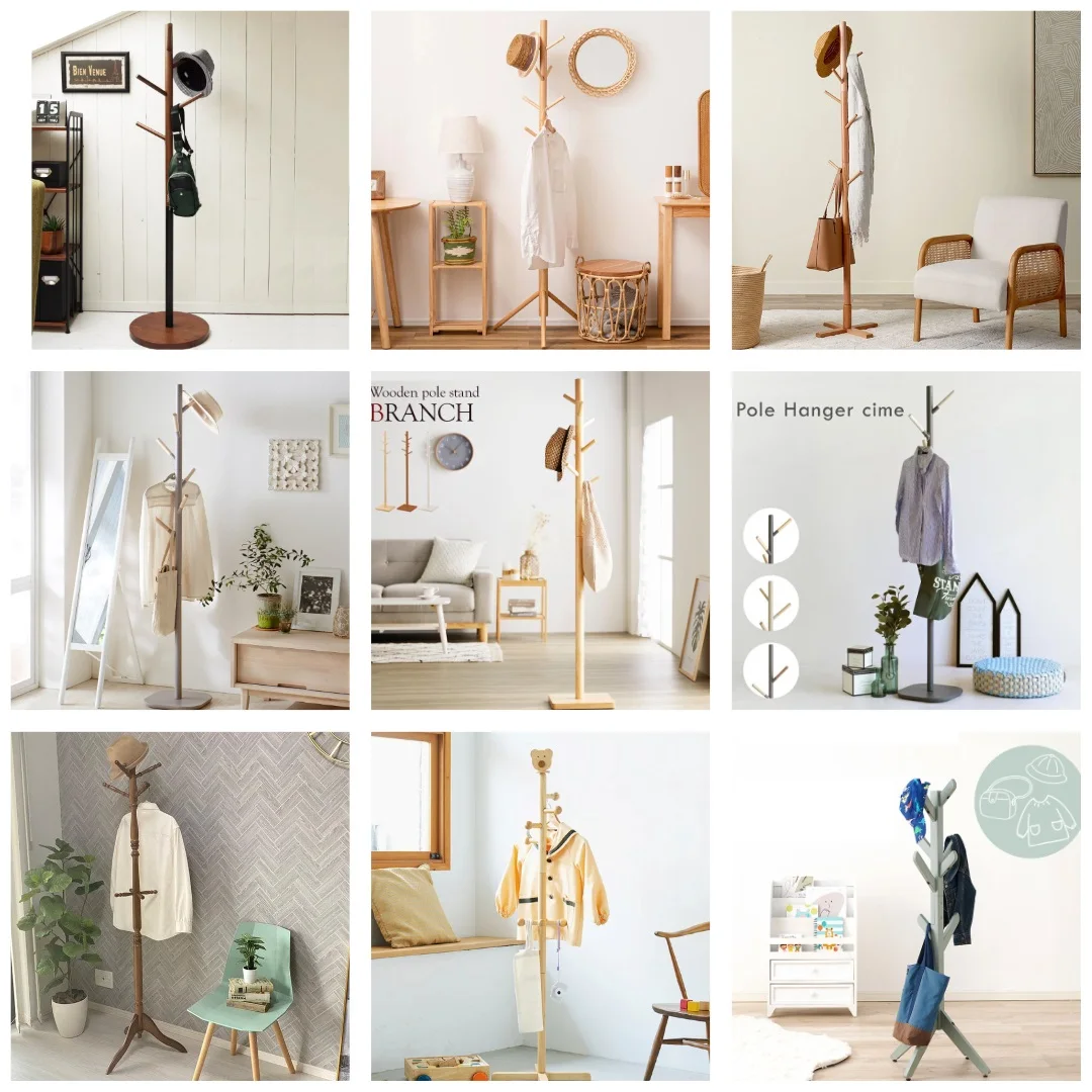 Wholesale Custom Wooden Home Furniture From Vietnam Whatapp +84916611103 Gold Stainless Steel Coat Rack