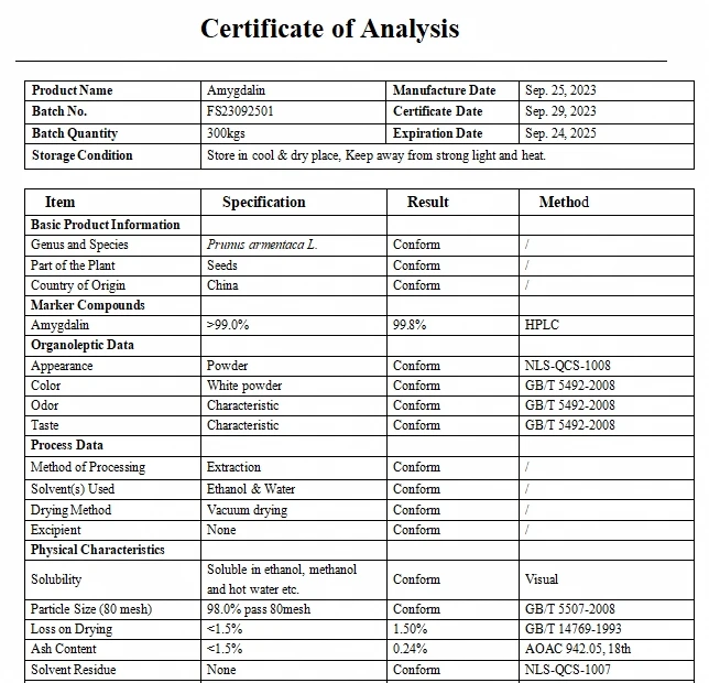 Organic Apricot Kernel Extract Powder Bitter Almond Extract