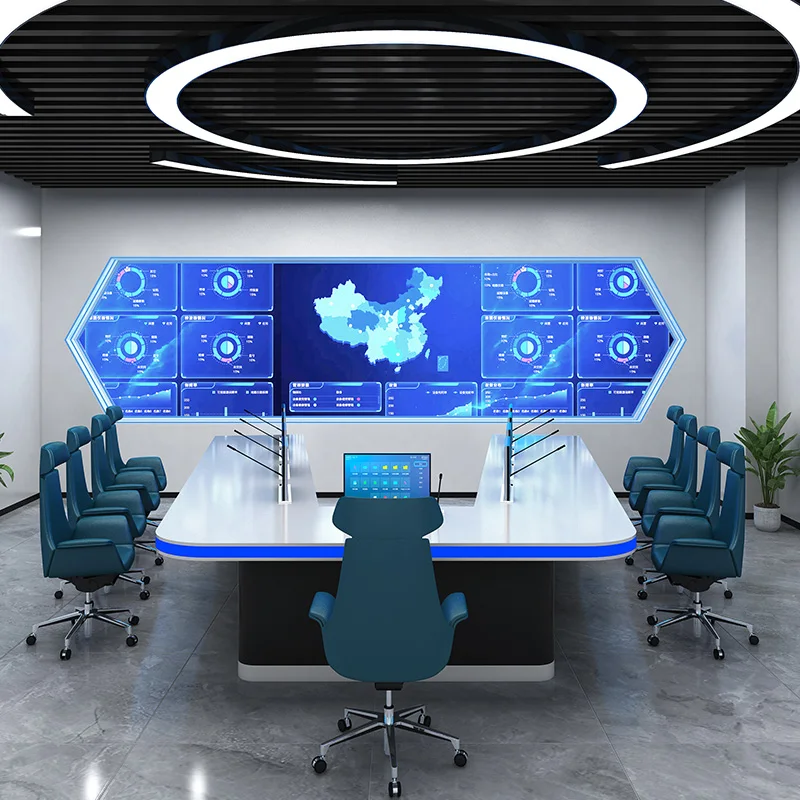 Modern Luxury Office Conference Table Office Furniture Wood 10 Person U Shape Meeting Table