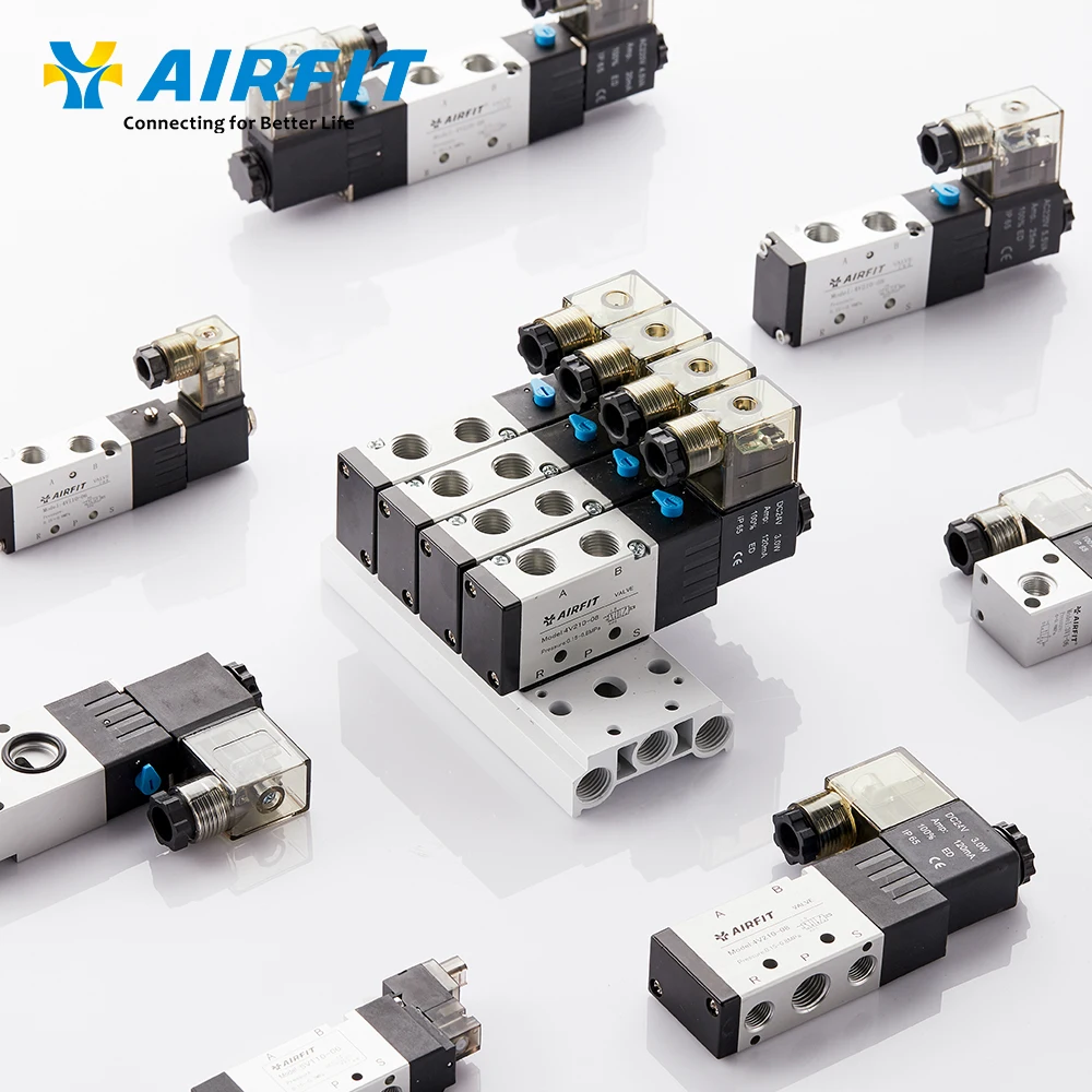 AIRFIT 12v coil solenoid operated valve pneumatic normally open valve solenoid