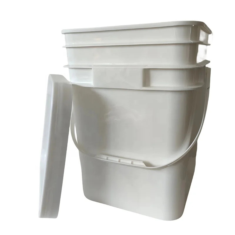 Customized Color Pail Food grade 20L PP plastic bucket With Plastic Handle Lid