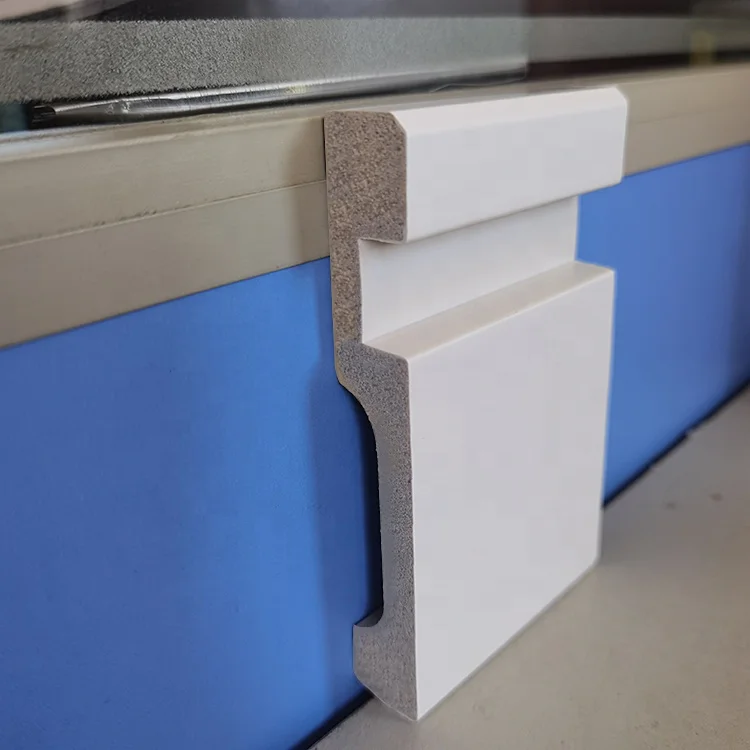 Diy Black PS LED Skirting Board Polystyrene Baseboard Moulding Flooring Base Board With Led Light