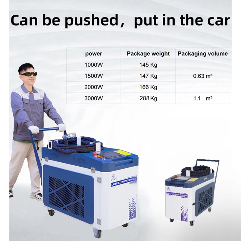 handheld Laser cleaning machine 2000w rust removal laser machines Continuous laser removing machine for paint cleaning