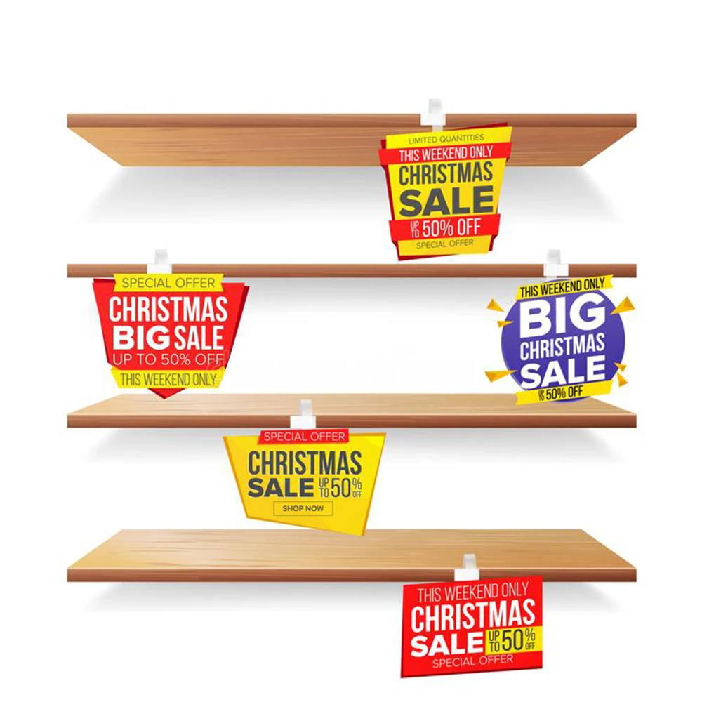 Convenience Store Custom Design Advertising Shelf Display Wobbler Sticker PVC/POP/PET/PP Plastic Swing Strip