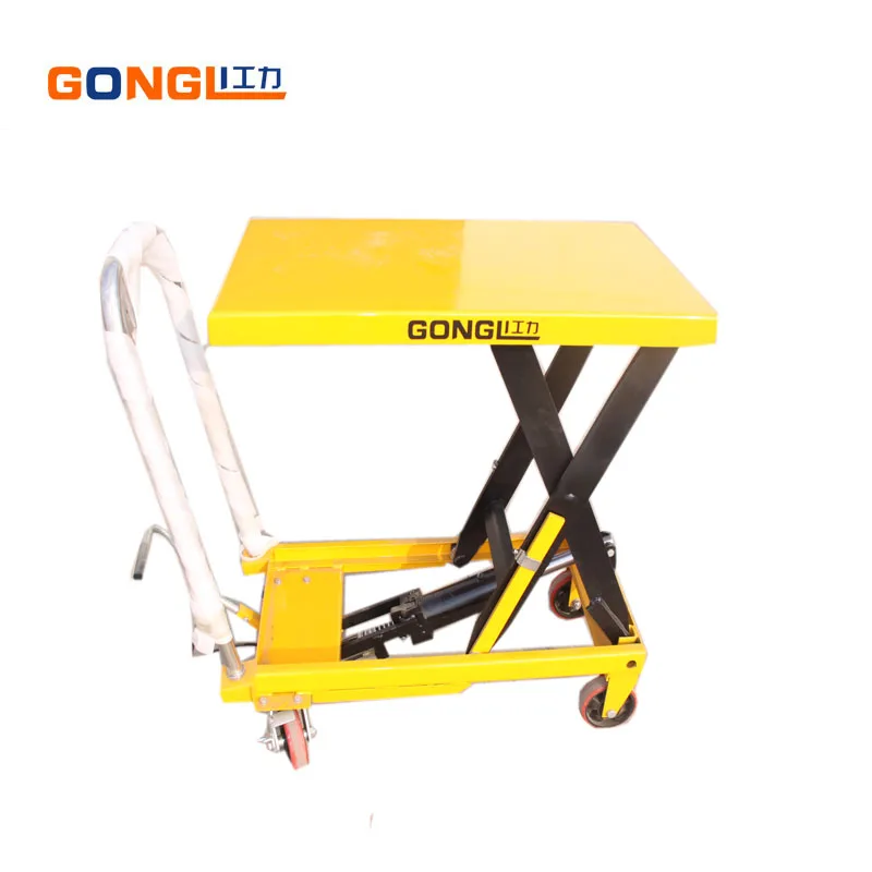 
GL-0131 Small Hydraulic Lift Table 500kg Mobile Scissor Lift Table 