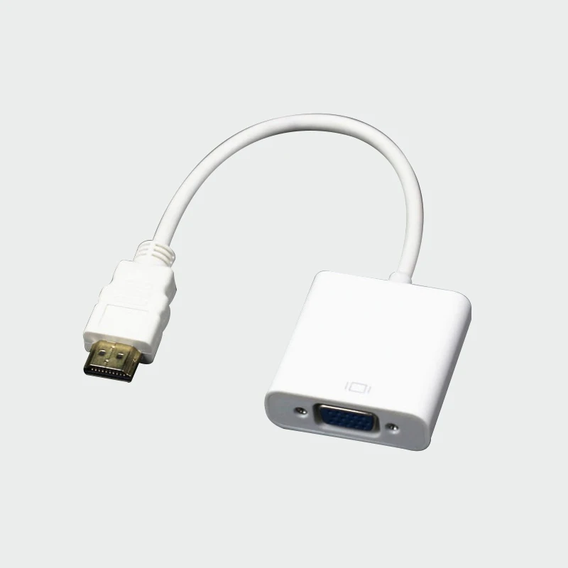 KUYiA Factory sale HDMI to VGA Converter Adapter Cable audio video converter  1080P male to female vga to hdmi adapter cable