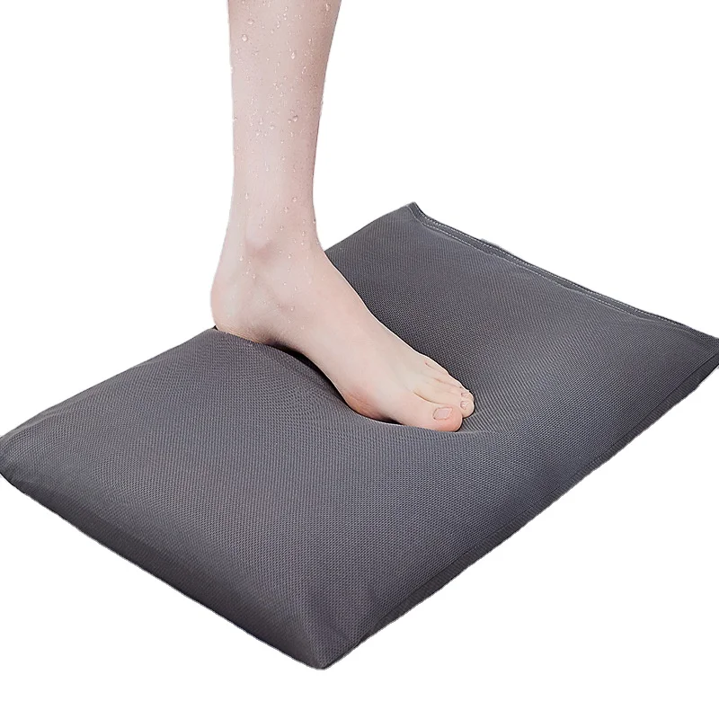High Quality Water Absorbent Fabric Soft Diatomite Drying Bath Mat Non-Slip Diatomaceous Earth Bath Mat