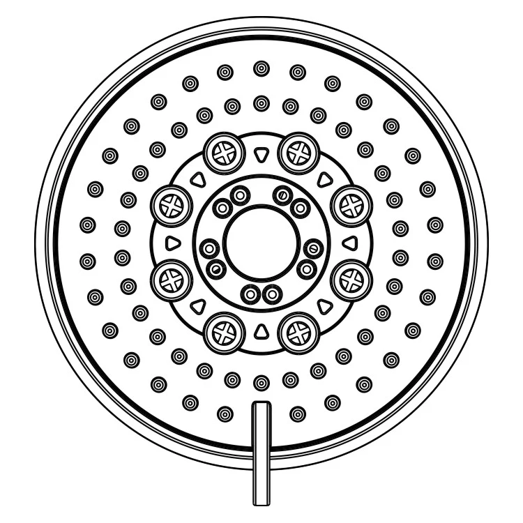  5-настройка с низким расходом верхний душ головы 4 дюйма малого диаметра насадка для душа