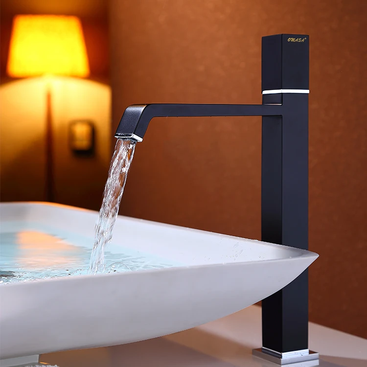 Premium Brass Tap Single Lever Waterfall Wash Face Basin Sink Mixer Tap Bathroom Basin Faucet