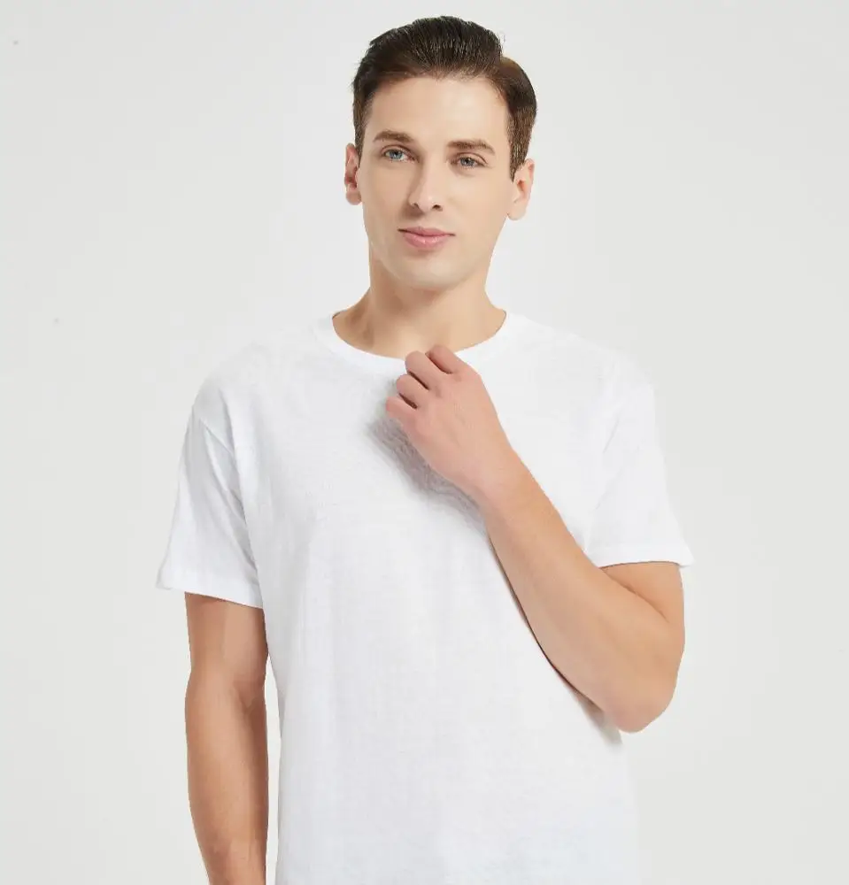 100% Cotton 160 gsm Men Unisex Wholesale OEM Logo Blank Custom plain short sleeve white t shirt T-shirt