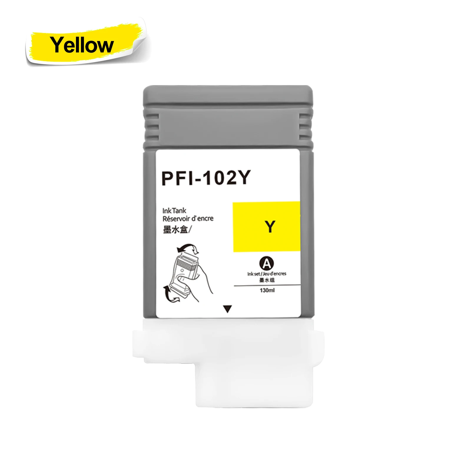 Can 5colors compatible cartridge PFI-102 with 130 ml ink for Can ImagePROGRAF 500/510 600/605/610 700/710/720/750/755