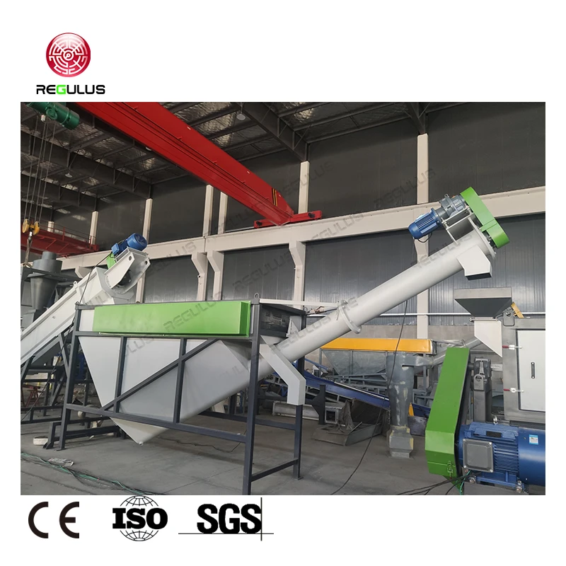 High Productivity 1000kg/h PET Bottles Crushing Washing Line Plastics Bottles Washing Drying Line