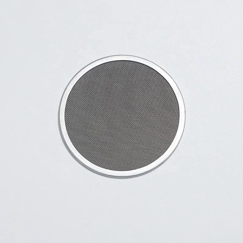Stainless Steel Porous Metal Mesh Filter Square Hole Filter Discs Multilayer Woven Metal Filter Mesh with Aluminum Edge