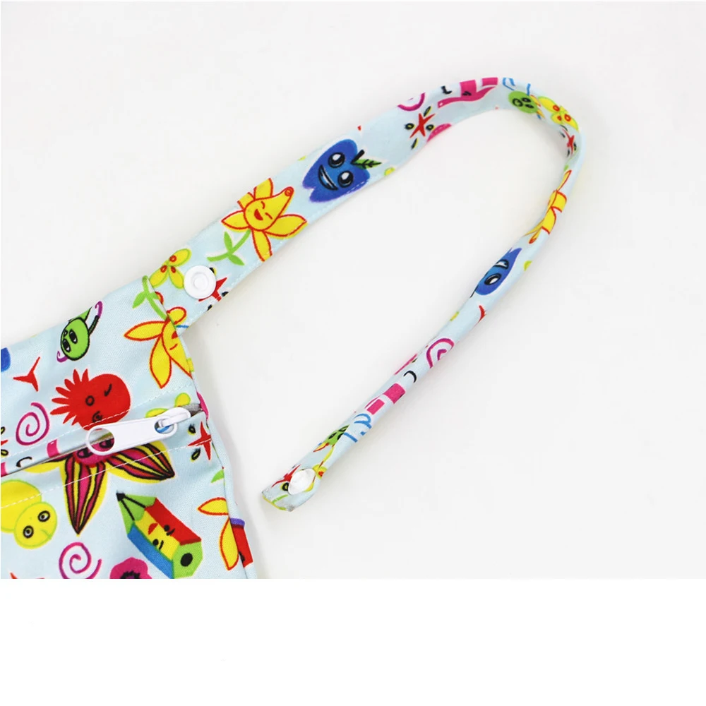 Double Zipper Pockets Waterproof Reusable Diaper Organizer Baby Cloth Diaper Wet Dry Bags