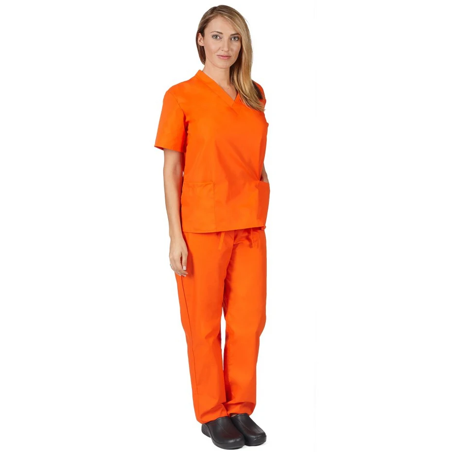
Orange Medical Scrub uniform for Women,Medical nursing doctor uniform,rubber nurses uniforms 